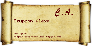 Czuppon Alexa névjegykártya